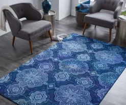 Isabella Blue & White Mandala Area Rug, (5' X 8') -Carpet Promotion 810600525 A0 3 1