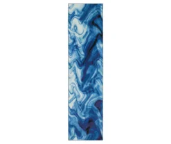 Mohawk Home Wavelength White & Water Blue Swirl Area Rug 24 Mohawk Home Wavelength White & Water Blue Swirl Area Rug -Carpet Promotion 810600544 A0 1
