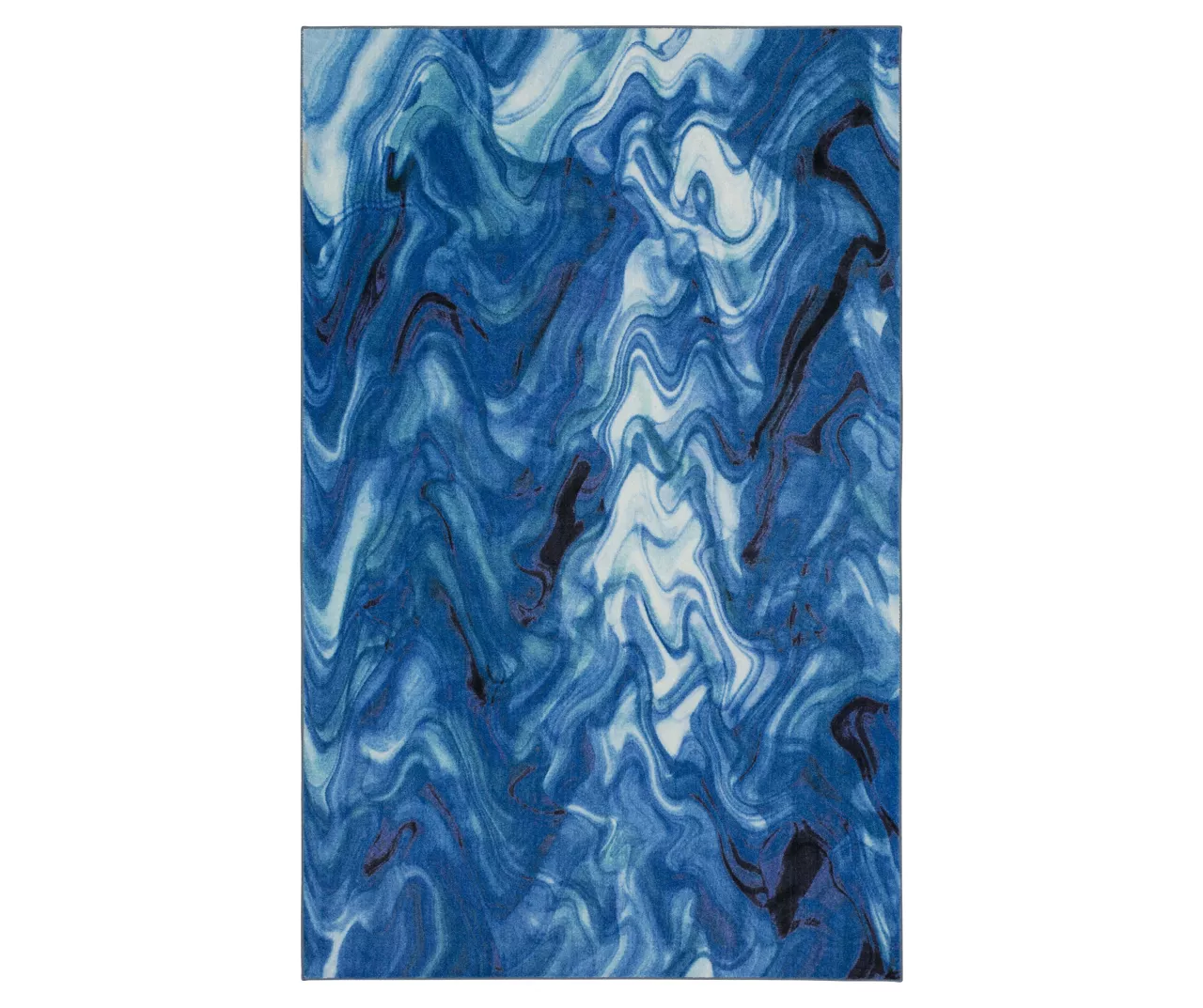 Mohawk Home Wavelength White & Water Blue Swirl Area Rug 6 Mohawk Home Wavelength White & Water Blue Swirl Area Rug - Image 6