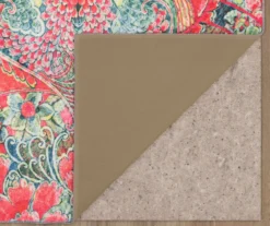 Lova Bright Red & Blue Floral Paisley Area Rug, (8' X 10') -Carpet Promotion 810600560 A8 2