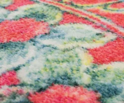 Lova Bright Red & Blue Floral Paisley Area Rug, (8' X 10') -Carpet Promotion 810600560 A8 3