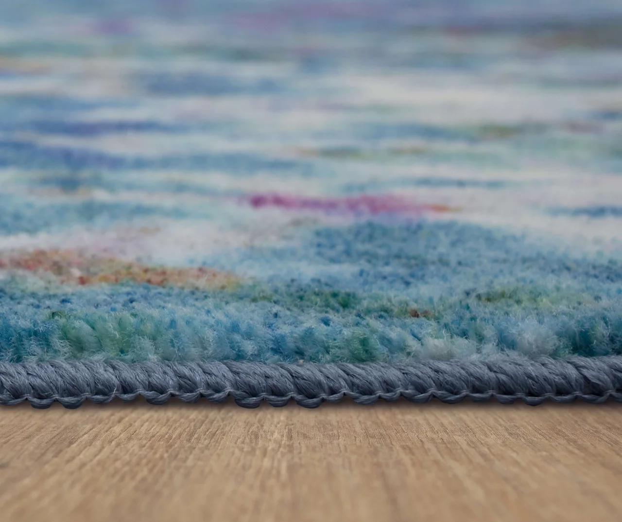 Art Explosion Blue & White Abstract Area Rug, (2' X 8') 6 Art Explosion Blue & White Abstract Area Rug, (2' X 8') - Image 6