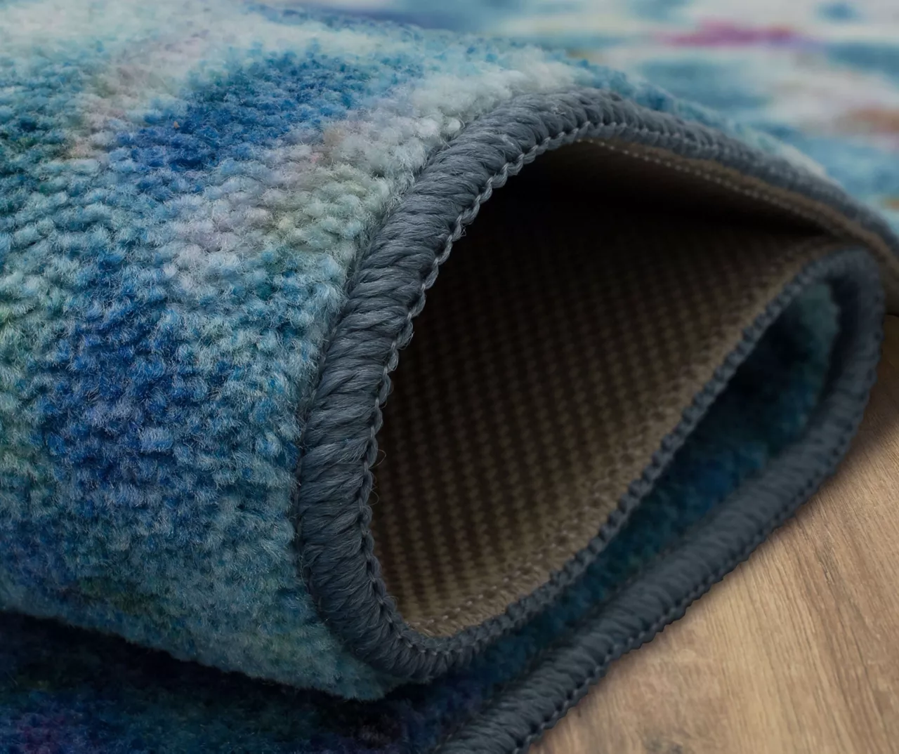 Art Explosion Blue & White Abstract Area Rug, (2' X 8') 7 Art Explosion Blue & White Abstract Area Rug, (2' X 8') - Image 7