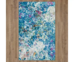 Art Explosion Blue & White Abstract Area Rug, (5' X 8') 12 Art Explosion Blue & White Abstract Area Rug, (5' X 8') -Carpet Promotion 810600565 A0 2
