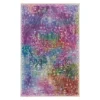 Rowland Purple & Green Ornamental Area Rug, (2' X 3')