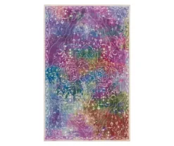 Rowland Purple & Green Ornamental Area Rug, (2' X 3')