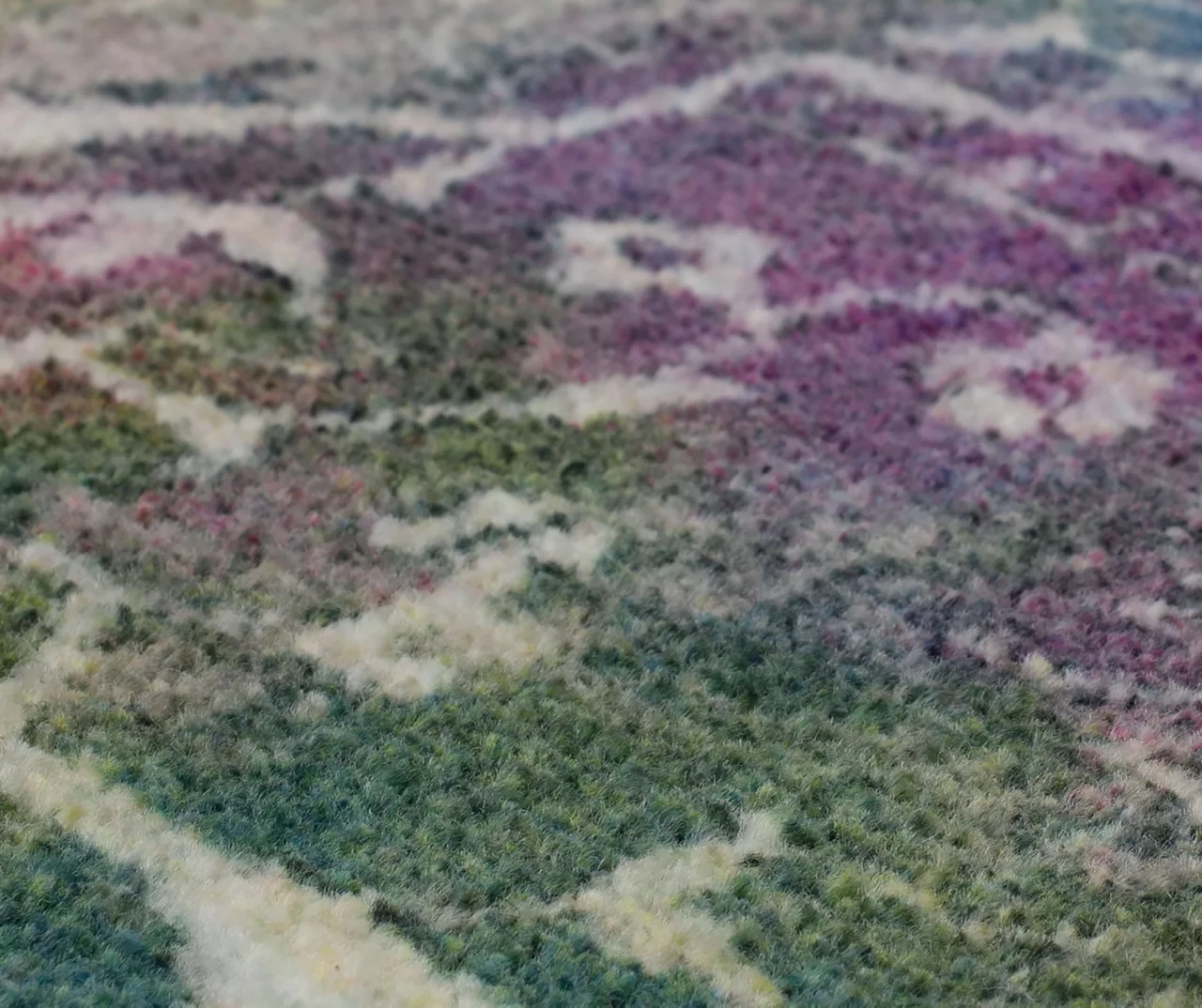 Rowland Purple & Green Ornamental Area Rug, (4' X 6') 4 Rowland Purple & Green Ornamental Area Rug, (4' X 6') - Image 4