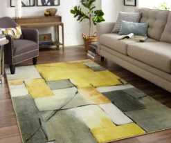 Mohawk Home Painted Geo Yellow Area Rug -Carpet Promotion 810600574 A0 3 1