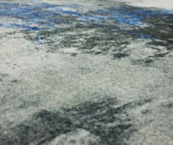 Gold Vein Gray & Blue Abstract Area Rug, (2' X 5') -Carpet Promotion 810600586 A8 3 1