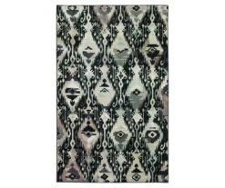 Hip Ikat Charcoal & Gray Area Rug, (4' X 6')