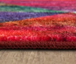 Remick Red & Multi-Color Triangles Area Rug, (8' X 10') 10 Remick Red & Multi-Color Triangles Area Rug, (8' X 10') -Carpet Promotion 810600600 A8 4