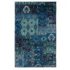 Odell Navy & Gray Pattern Patchwork Area Rug, (8' X 10')