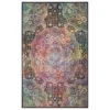 Joliet Black & Multi-Color Mandala Area Rug, (2' X 3')