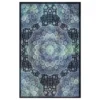 Joliet Black & Blue Mandala Area Rug, (4' X 6')