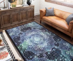 Joliet Black & Blue Mandala Area Rug, (5' X 8') -Carpet Promotion 810600615 A0 4 1