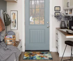 Decollage Blue & Orange Abstract Area Rug, (2' X 3') -Carpet Promotion 810600617 A0 3