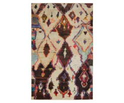 Tempe Beige & Multi-Color Abstract Area Rug, (8' X 10')