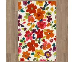 Mohawk White & Jewel-Tone Bright Floral Area Rug -Carpet Promotion 810600624 A0 2 1