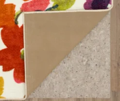 White & Jewel-Tone Bright Floral Area Rug, (5' X 8') -Carpet Promotion 810600624 A8 2