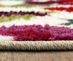 White & Jewel-Tone Bright Floral Area Rug, (5' X 8') -Carpet Promotion 810600624 A8 4