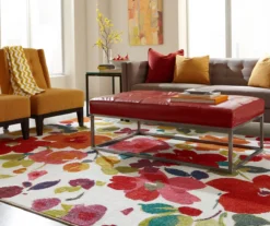 Mohawk White & Jewel-Tone Bright Floral Area Rug -Carpet Promotion 810600625 A0 3