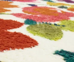 Mohawk White & Jewel-Tone Bright Floral Area Rug -Carpet Promotion 810600625 A8 3