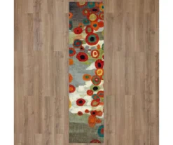 Mohawk Tossed Floral Orange & Multi-Color Area Rug 32 Mohawk Tossed Floral Orange & Multi-Color Area Rug -Carpet Promotion 810600627 A0 2