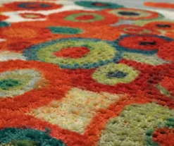 Mohawk Tossed Floral Orange & Multi-Color Area Rug 35 Mohawk Tossed Floral Orange & Multi-Color Area Rug -Carpet Promotion 810600627 A8 3