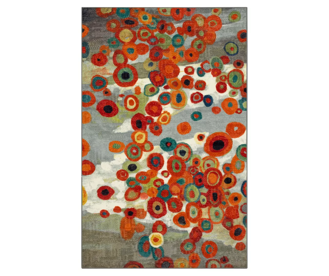 Mohawk Tossed Floral Orange & Multi-Color Area Rug 3 Mohawk Tossed Floral Orange & Multi-Color Area Rug - Image 3