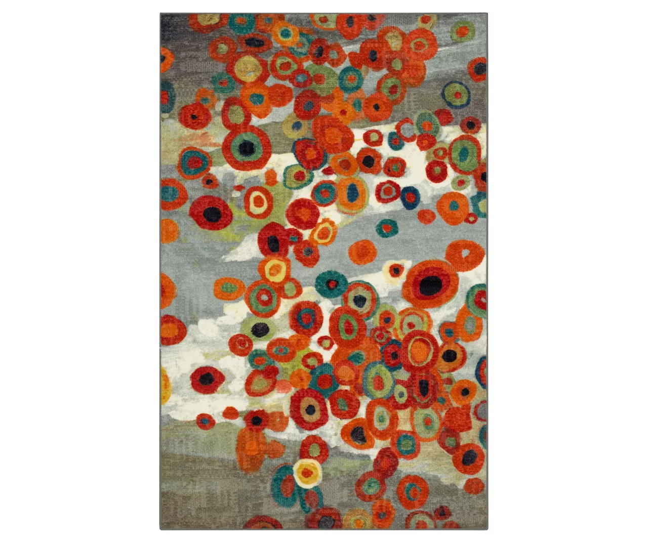 Mohawk Tossed Floral Orange & Multi-Color Area Rug 4 Mohawk Tossed Floral Orange & Multi-Color Area Rug - Image 4
