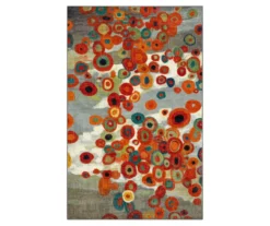 Mohawk Tossed Floral Orange & Multi-Color Area Rug 24 Mohawk Tossed Floral Orange & Multi-Color Area Rug -Carpet Promotion 810600630 A0 1 1