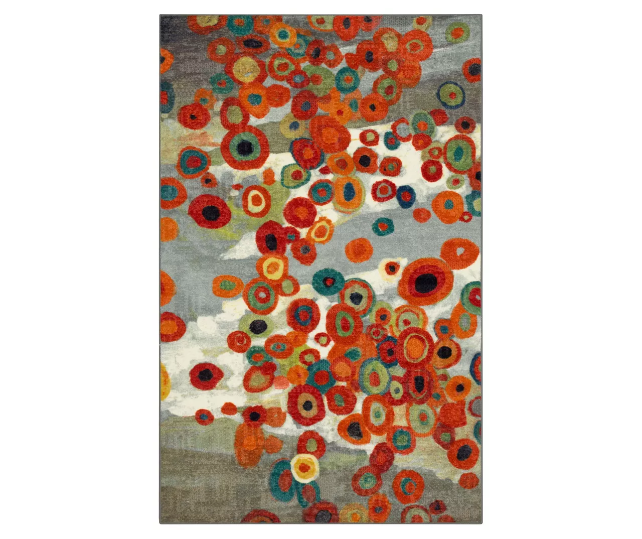Mohawk Tossed Floral Orange & Multi-Color Area Rug 5 Mohawk Tossed Floral Orange & Multi-Color Area Rug - Image 5