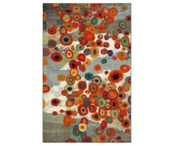 Mohawk Tossed Floral Orange & Multi-Color Area Rug 25 Mohawk Tossed Floral Orange & Multi-Color Area Rug -Carpet Promotion 810600631 A0 1