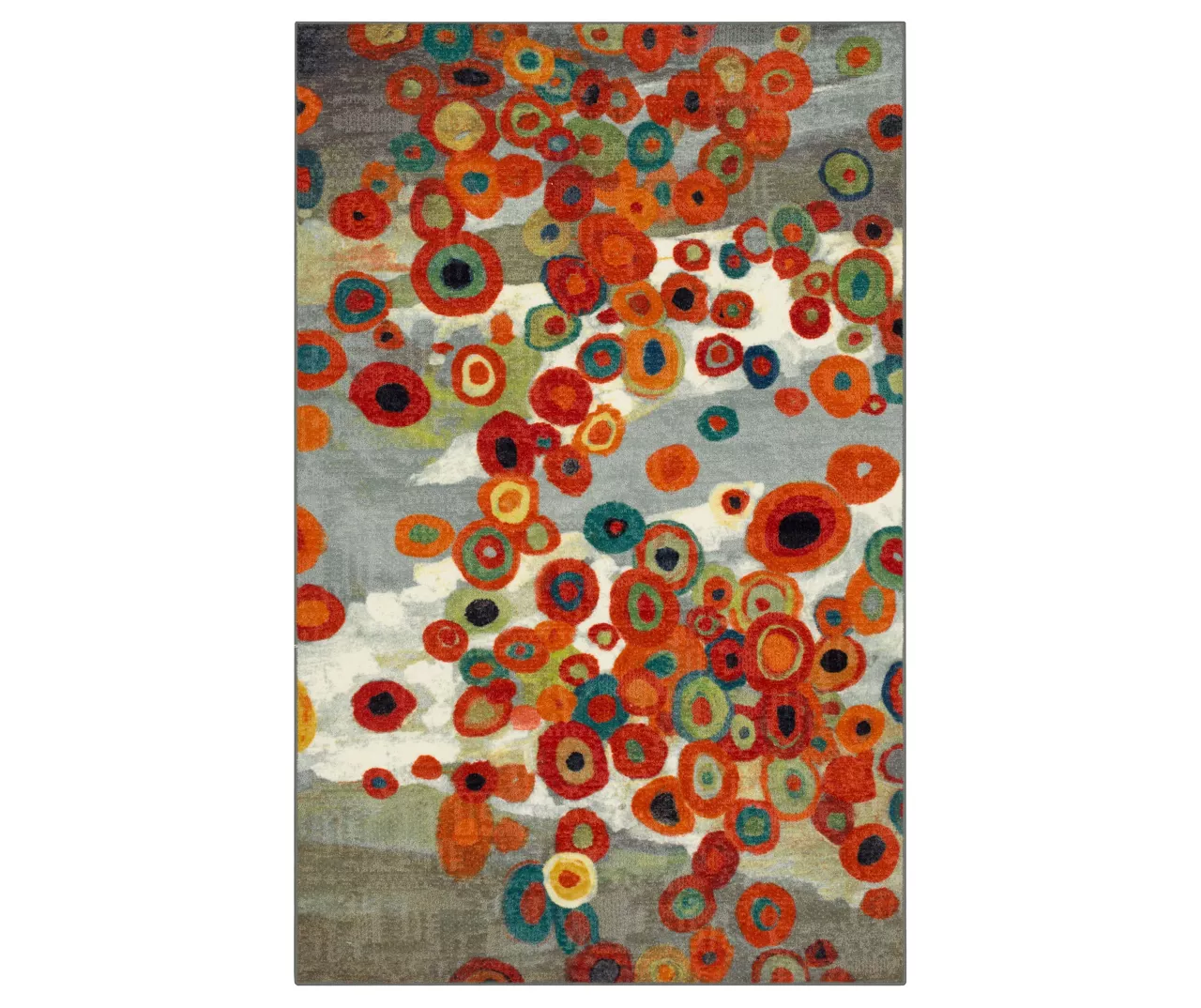 Mohawk Tossed Floral Orange & Multi-Color Area Rug 6 Mohawk Tossed Floral Orange & Multi-Color Area Rug - Image 6