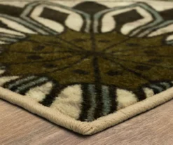 Mohawk Inspired India Beige & Dusty Blue Medallion Area Rug -Carpet Promotion 810600634 A8 1