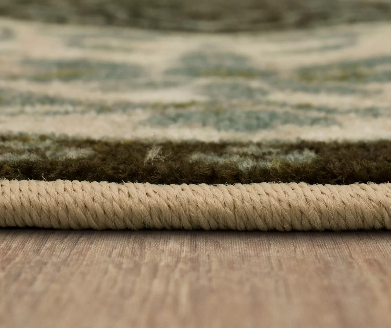 Inspired India Beige & Dusty Blue Medallion Area Rug, (5' X 7') 4 Inspired India Beige & Dusty Blue Medallion Area Rug, (5' X 7') - Image 4