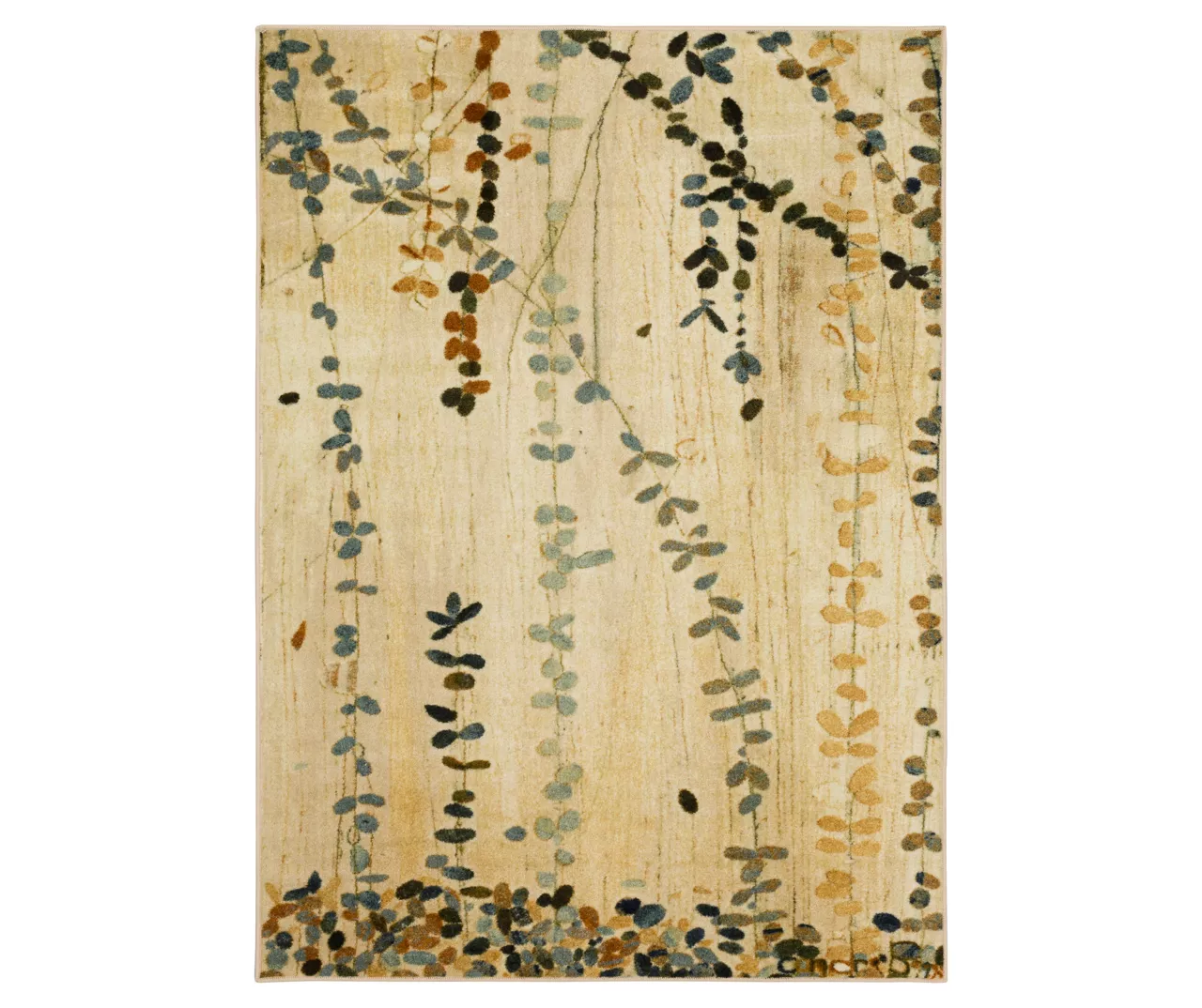 Mohawk Trailing Vines Beige & Green Botanical Area Rug 2 Mohawk Trailing Vines Beige & Green Botanical Area Rug - Image 2