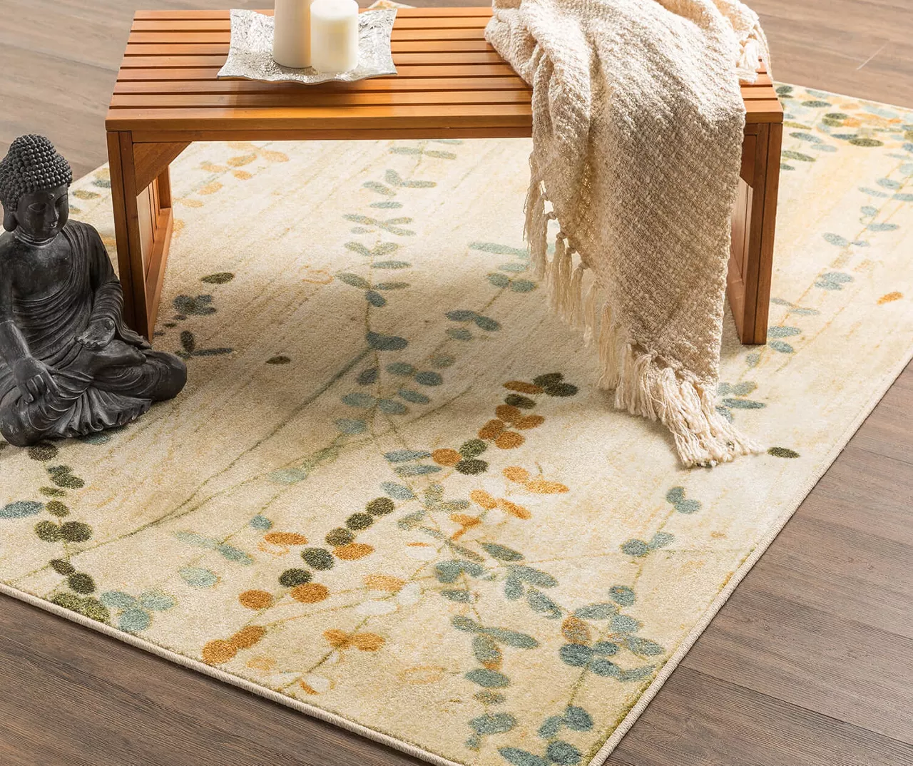Mohawk Trailing Vines Beige & Green Botanical Area Rug 13 Mohawk Trailing Vines Beige & Green Botanical Area Rug - Image 13