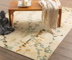 Trailing Vines Beige & Green Botanical Area Rug, (5' X 7') 14 Trailing Vines Beige & Green Botanical Area Rug, (5' X 7') -Carpet Promotion 810600637 A0 4