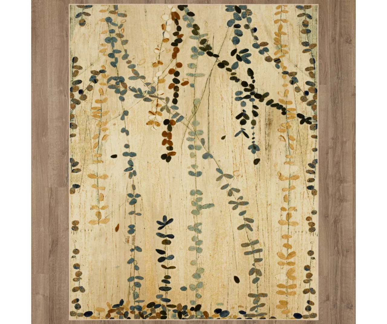Mohawk Trailing Vines Beige & Green Botanical Area Rug 4 Mohawk Trailing Vines Beige & Green Botanical Area Rug - Image 4