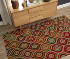 Larache Tan & Multi-Color Arabesque Area Rug, (5' X 8') -Carpet Promotion 810600639 A0 4