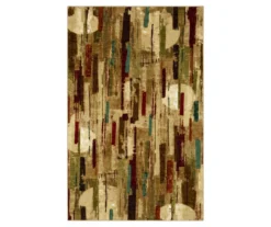 Mohawk Facets Earth-Tone Abstract Streak Area Rug