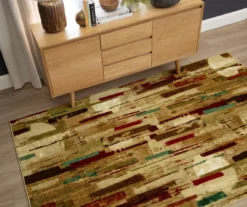 Facets Earth-Tone Abstract Streak Area Rug, (5' X 8') -Carpet Promotion 810600645 A0 4