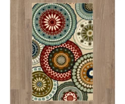Mohawk Suzani Blue & Red Medallion Area Rug -Carpet Promotion 810600648 A0 2