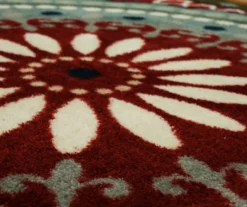 Mohawk Suzani Blue & Red Medallion Area Rug -Carpet Promotion 810600648 A8 3