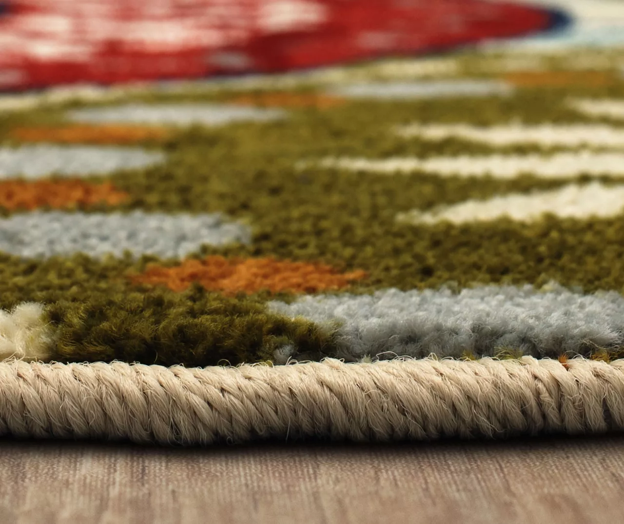 Suzani Blue & Red Medallion Area Rug, (5' X 8') 7 Suzani Blue & Red Medallion Area Rug, (5' X 8') - Image 7