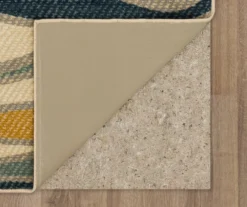 Line Works Yellow & Aqua Wavy Stripe Area Rug, (5' X 8') 12 Line Works Yellow & Aqua Wavy Stripe Area Rug, (5' X 8') -Carpet Promotion 810600650 A8 2