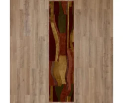Picasso Wine & Brown Abstract Area Rug, (2' X 5') -Carpet Promotion 810600661 A0 2