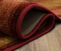 Picasso Wine & Brown Abstract Area Rug, (2' X 5') -Carpet Promotion 810600661 A8 5