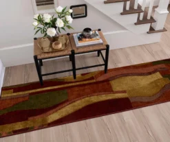 Picasso Wine & Brown Abstract Area Rug, (2' X 8') -Carpet Promotion 810600662 A0 4